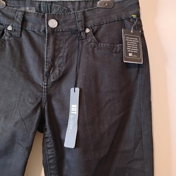 Kut from the Kloth Women’s Black Natalie Dark Wash High Rise Bootcut Jeans Sz 10 - Picture 3 of 8
